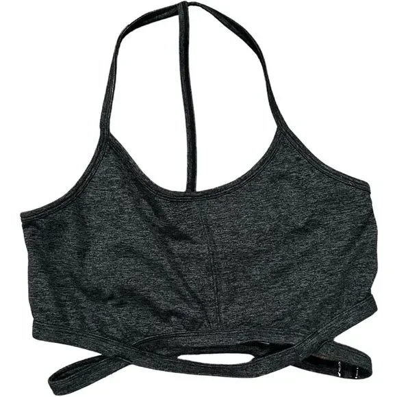 Free People Movement Infinity T-Back Sports Bra Top Women’s Size Medium Charcoal - Picture 2 of 6